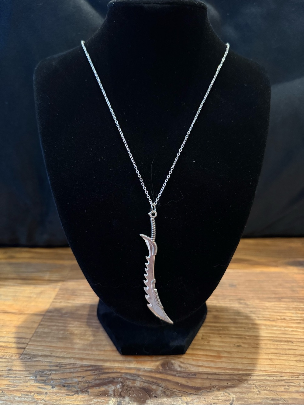 Silver sword necklace